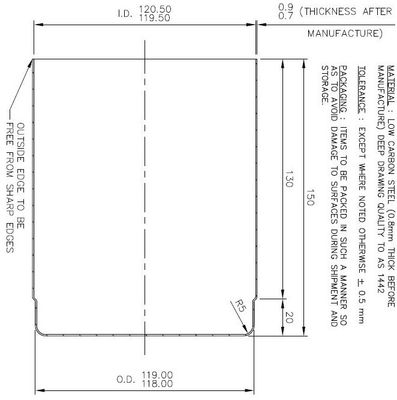 tazza della gabbia del filtro da 120x150mm 120x80mm