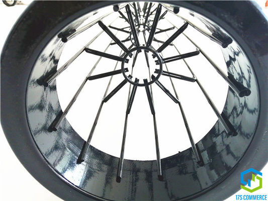 Il doppio ragno della gabbia 110mm della piega del rivestimento del silicio della gabbia della stella del ragno del cavo ingabbia la gabbia del collettore di polveri di acciaio dolce